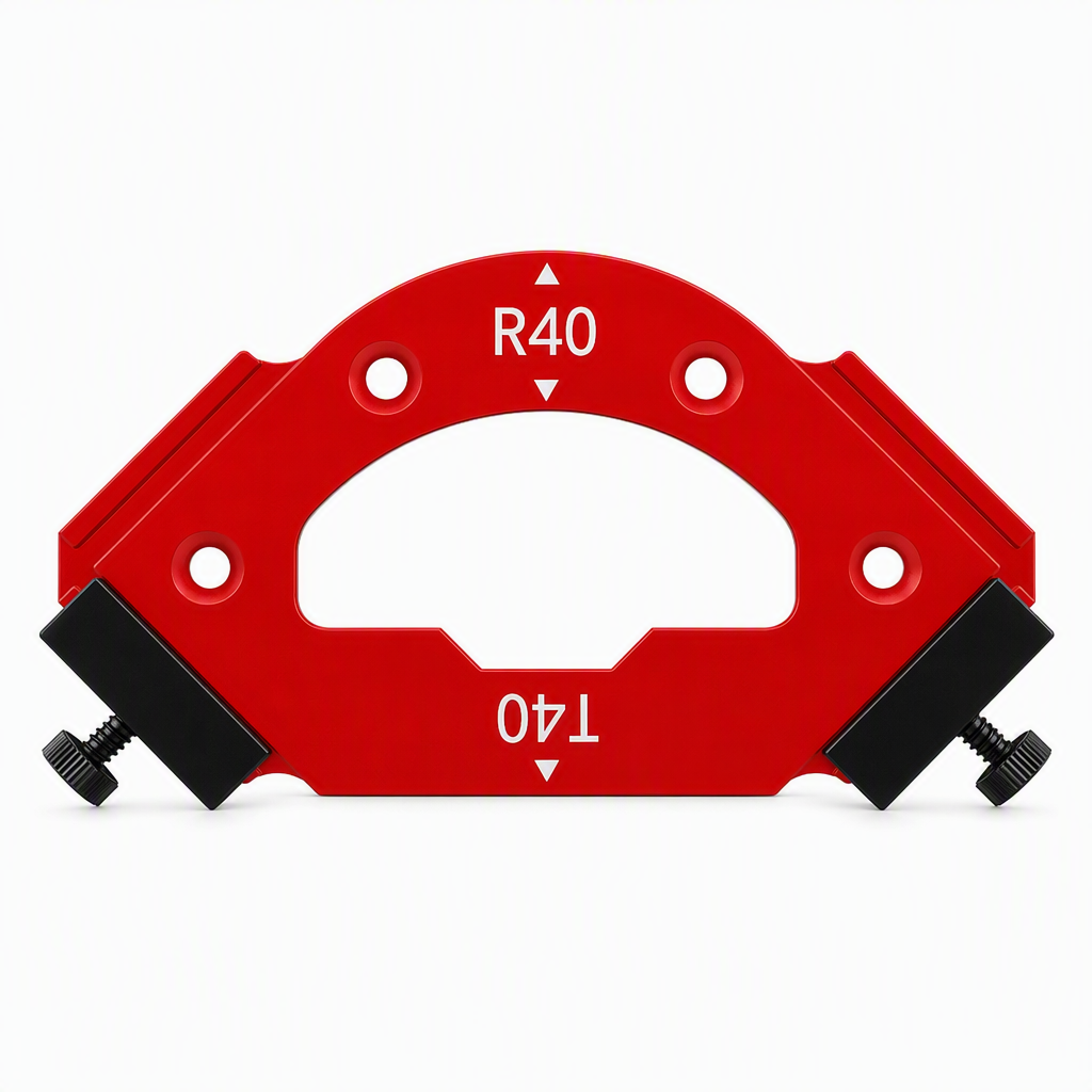 ⏳🔥LIMITED-TIME 50% OFF! ⏰🔧 Router Template – Round Corner R Angle Jig, CNC Machined Alloy & Non-Slip Stop Blocks – For Woodworking & Wardrobe DIY 📐🛠️