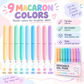 ✨50% OFF NOW! 9 Colors Macaron Erasable Gel Pen Set – Retractable Erasable Writing Pens, Cute Pastel Ink Pens for Journaling, Note Taking, Planner & School Supplies for Students