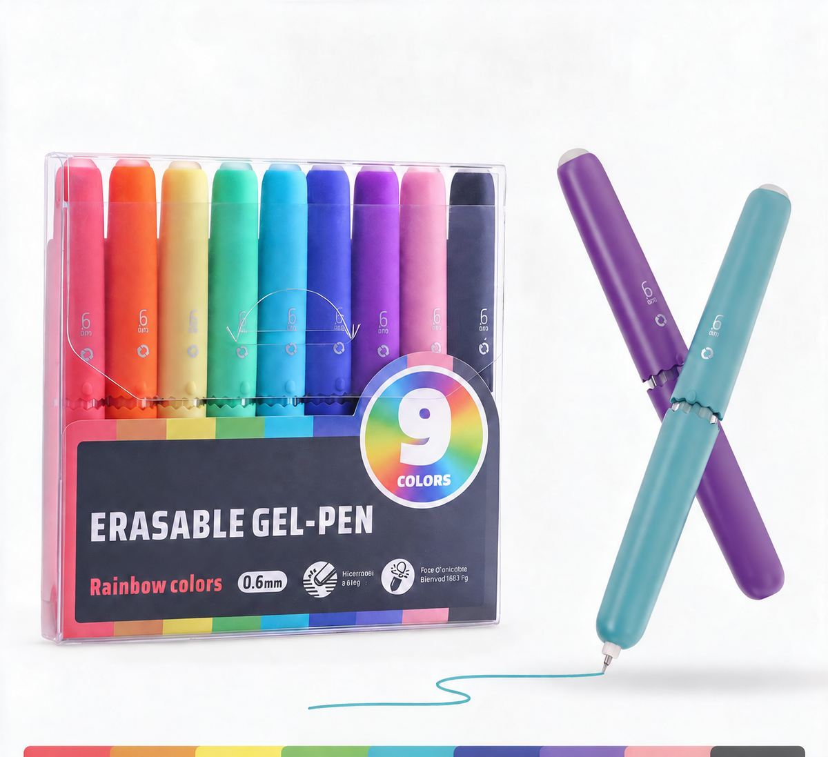 ✨50% OFF NOW! 9 Colors Macaron Erasable Gel Pen Set – Retractable Erasable Writing Pens, Cute Pastel Ink Pens for Journaling, Note Taking, Planner & School Supplies for Students