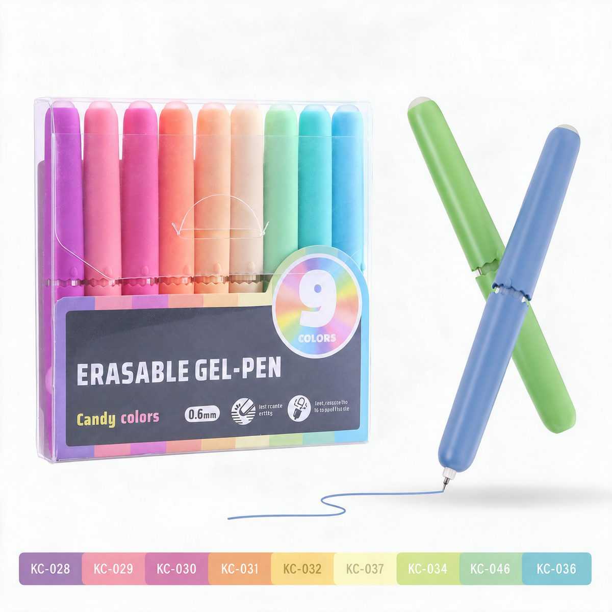 ✨50% OFF NOW! 9 Colors Macaron Erasable Gel Pen Set – Retractable Erasable Writing Pens, Cute Pastel Ink Pens for Journaling, Note Taking, Planner & School Supplies for Students
