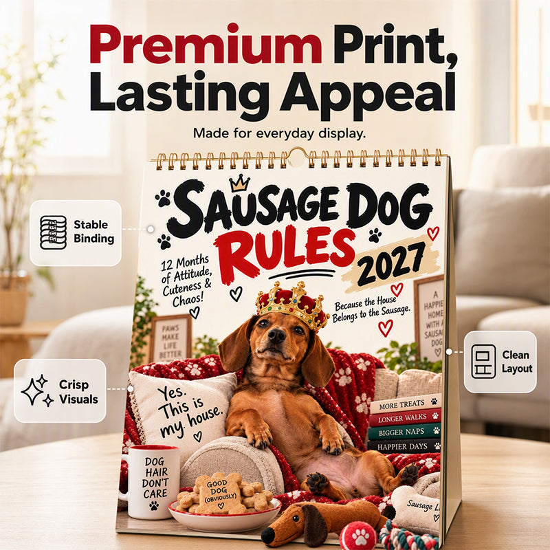 🥳2026 HOT SALE🥳💞50K+ SOLD! 🌸 50% OFF NOW! 🌸2027 Playful Dachshund Calendar