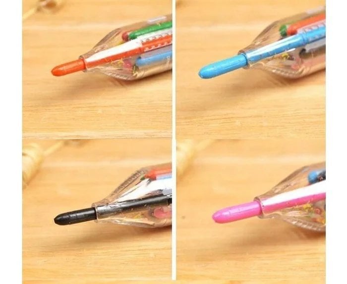 🖍️ 8-in-1 Multicolor Crayon | Compact Creative Pen