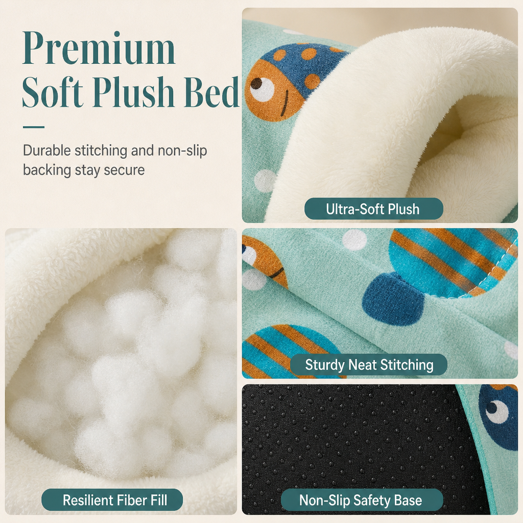 🐾50% OFF! 🛏️ Semi-Enclosed Warm Pet Sleeping Bag Bed – Windproof, Plush & Cozy Pet Bed for Cats & Small Dogs, Soft Calming Nest for Winter Naps 🌨️