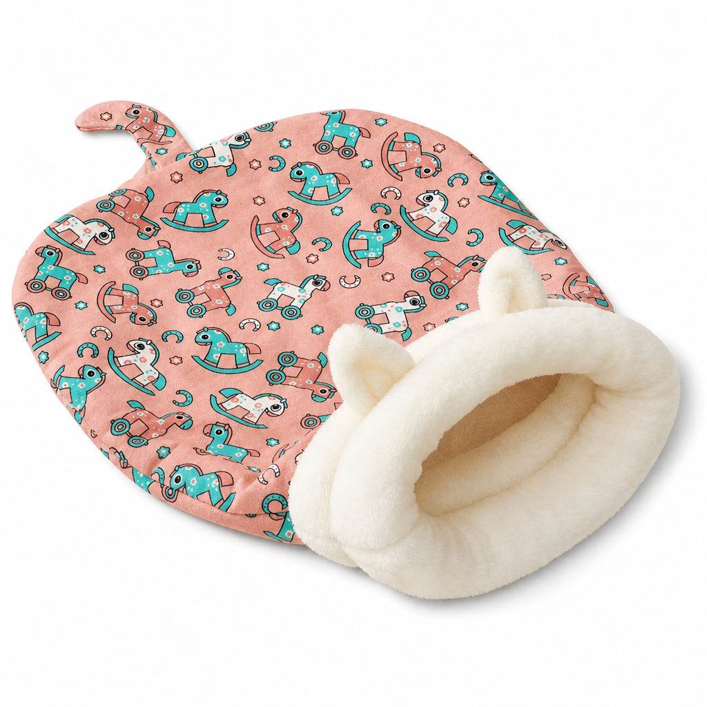 🐾50% OFF! 🛏️ Semi-Enclosed Warm Pet Sleeping Bag Bed – Windproof, Plush & Cozy Pet Bed for Cats & Small Dogs, Soft Calming Nest for Winter Naps 🌨️