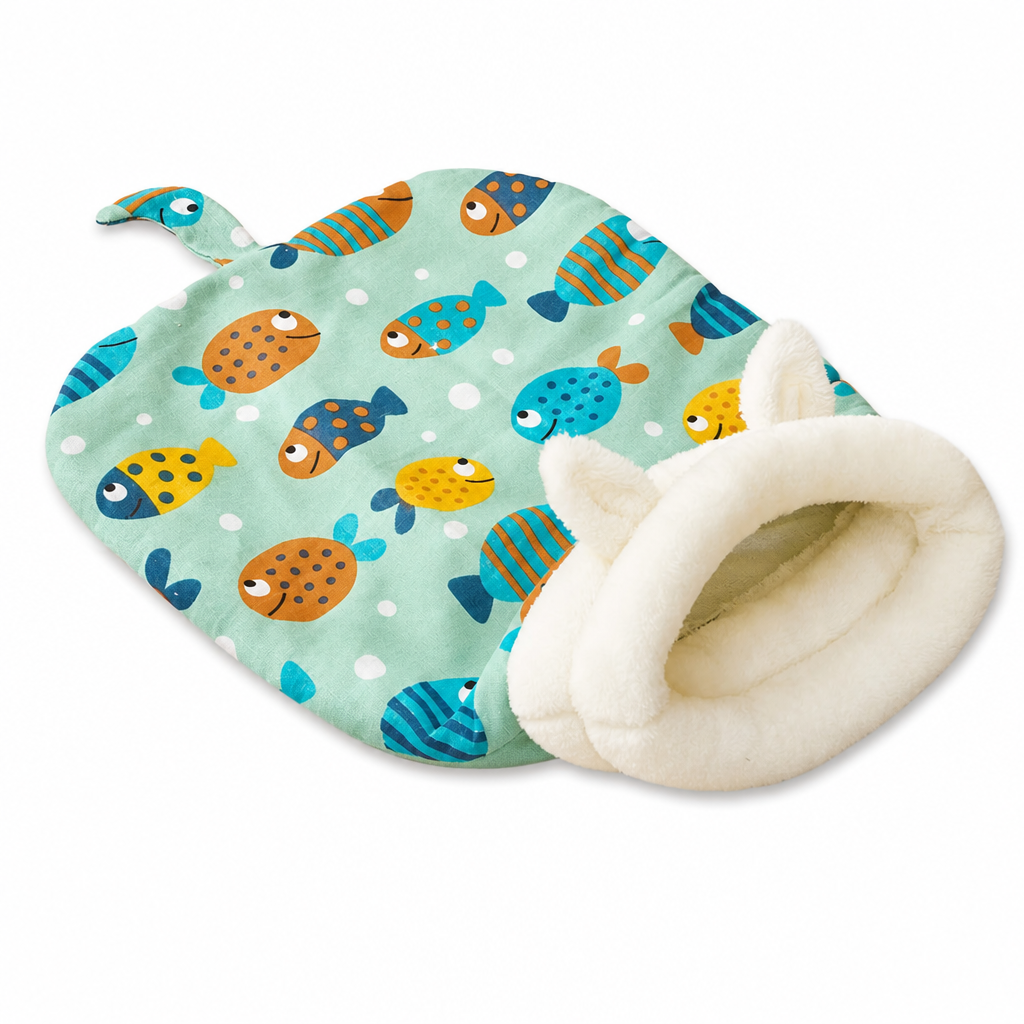 🐾50% OFF! 🛏️ Semi-Enclosed Warm Pet Sleeping Bag Bed – Windproof, Plush & Cozy Pet Bed for Cats & Small Dogs, Soft Calming Nest for Winter Naps 🌨️