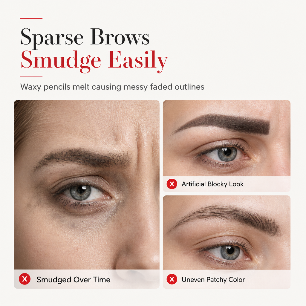 ✍️ 4-Tip Liquid Eyebrow Pen | Natural-Look Strokes