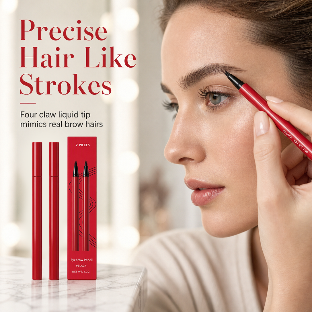 ✍️ 4-Tip Liquid Eyebrow Pen | Natural-Look Strokes