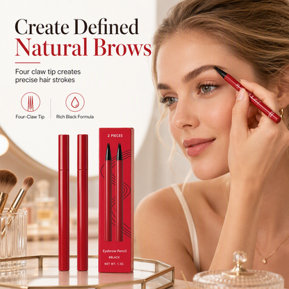 ✍️ 4-Tip Liquid Eyebrow Pen | Natural-Look Strokes
