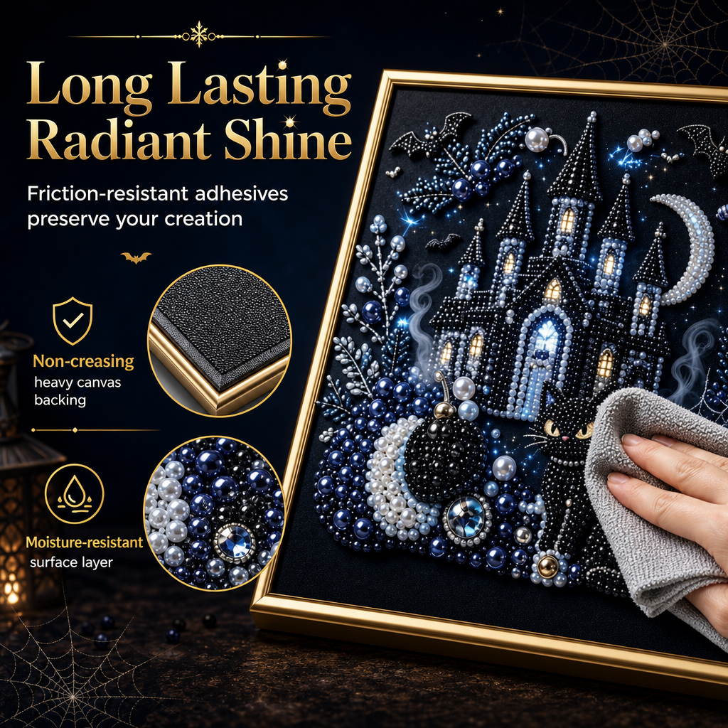 🦇 3D Pearl Gothic Art Kit | Halloween DIY