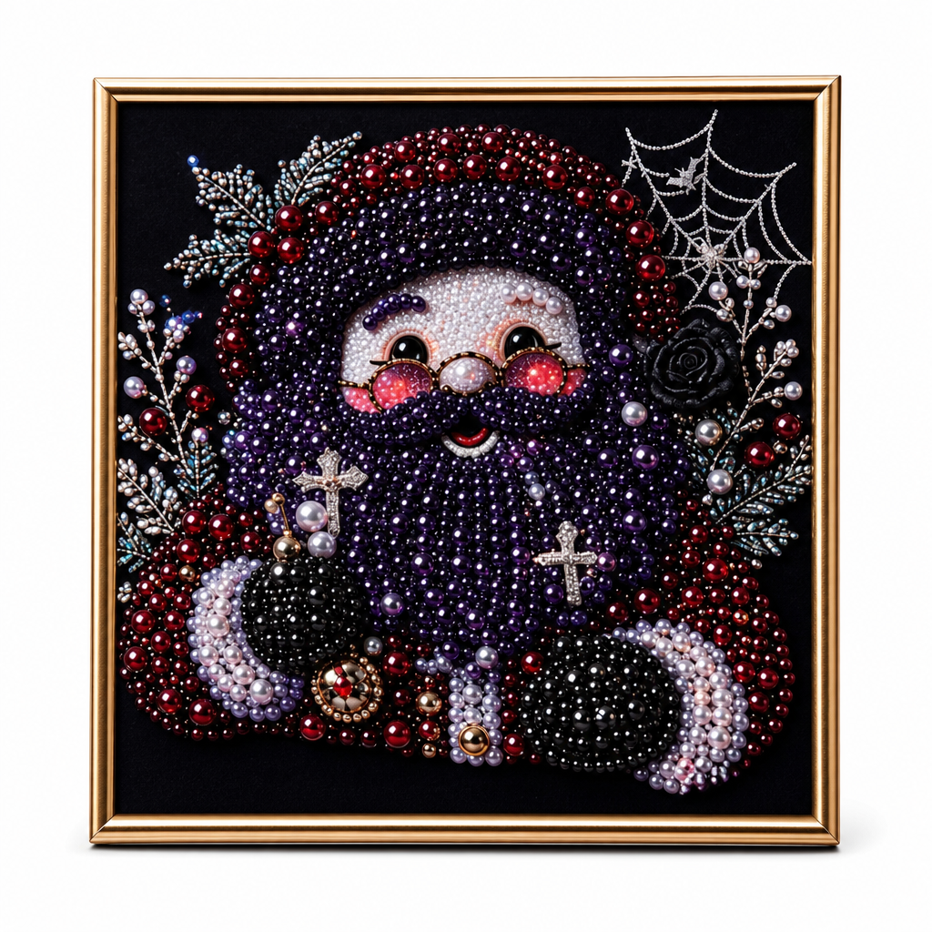 🦇 3D Pearl Gothic Art Kit | Halloween DIY