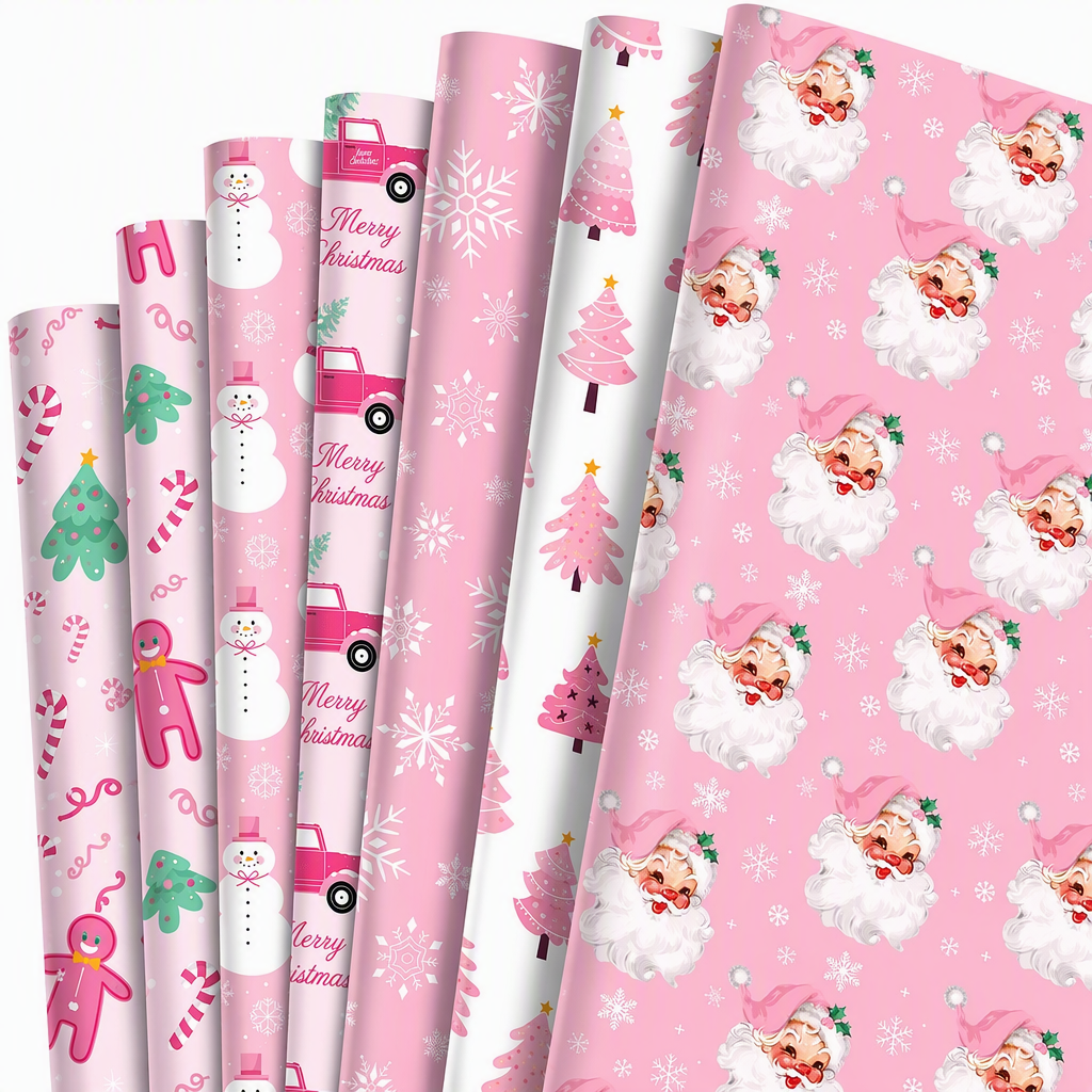 12 Sheets Christmas Snowman Gift Box Wrapping Paper