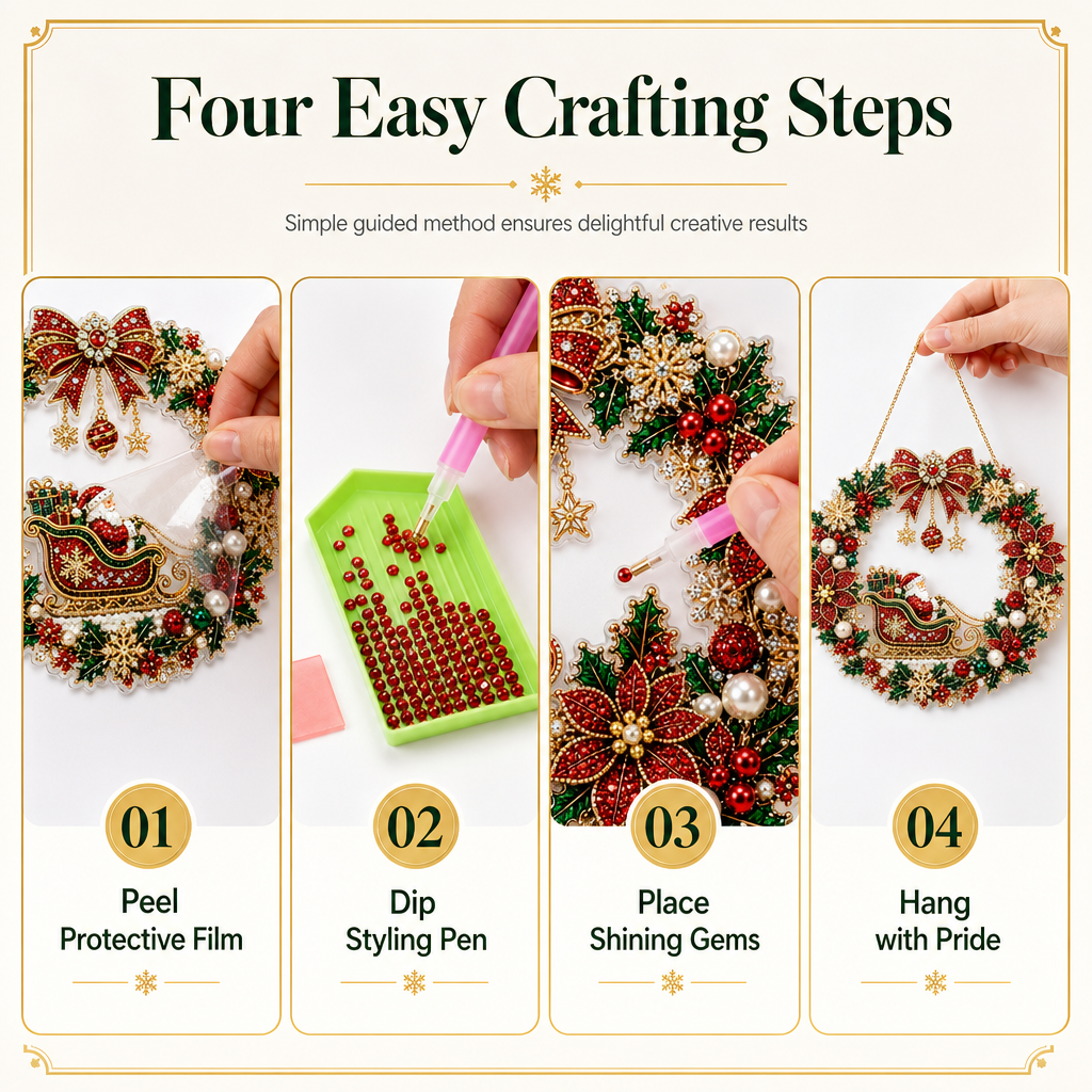 DIY Christmas Diamond Art Kits for