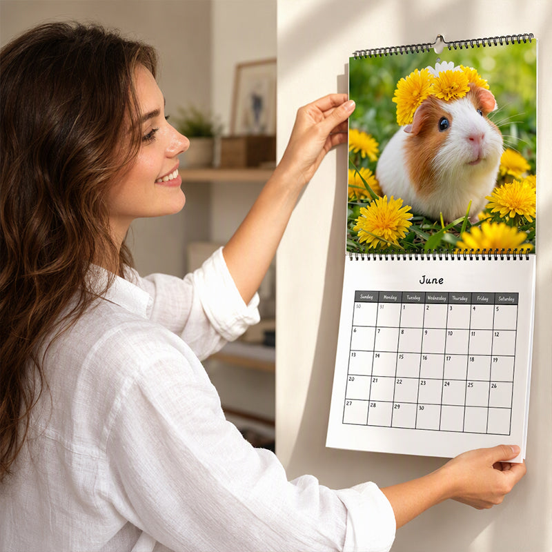 🗓️🔥2027 Funny Adorable Guinea Pig Wall Calendar