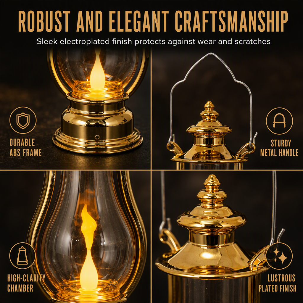 Add Warm Glow Instantly! No-Flame Flickering LED Kerosene Lantern
