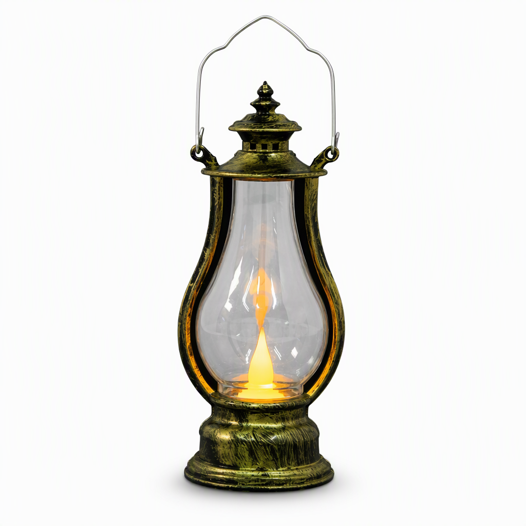 Add Warm Glow Instantly! No-Flame Flickering LED Kerosene Lantern