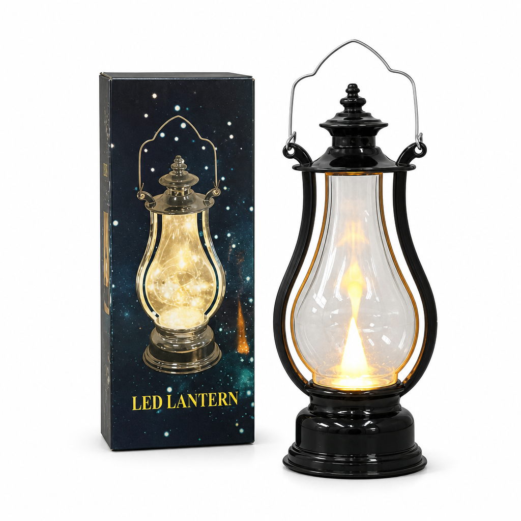 Add Warm Glow Instantly! No-Flame Flickering LED Kerosene Lantern