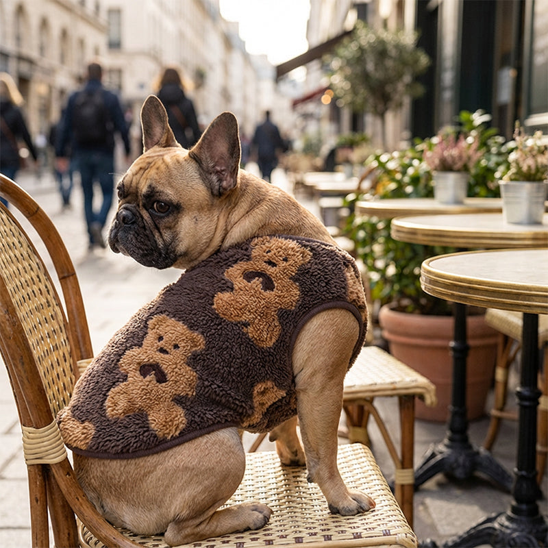🐻 Plush-Lined Pet Vest | S–8XL Winter Layer