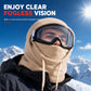 3-in-1 Winter Hat Windproof Thermal Neck Face Ear Warmer, Winter Balaclava for Men Women, Outdoor Ski Cycling Warm Face Cover, Cold Weather Thick Fleece Headwear