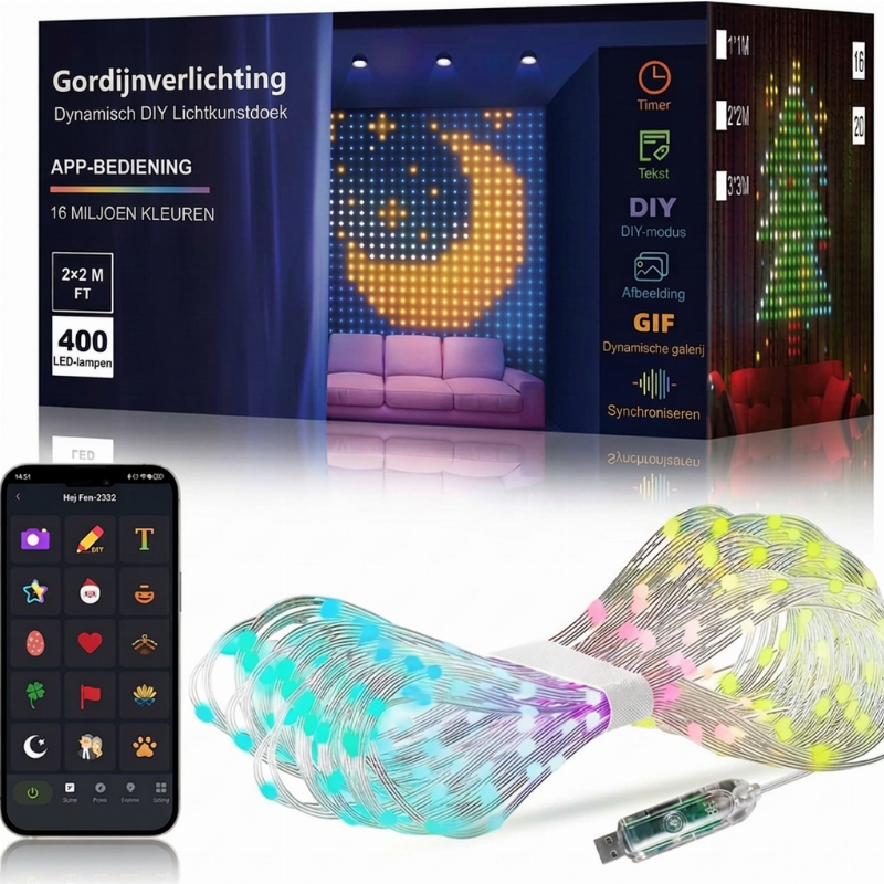 🎄 LIMITED-TIME 50% OFF! ✨ Smart LED String Lights — Music Sync, App Control & Waterproof 🎵