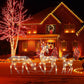 LED Christmas Reindeer Set with Bow – Decorative Reindeer Family for Indoor and Outdoor