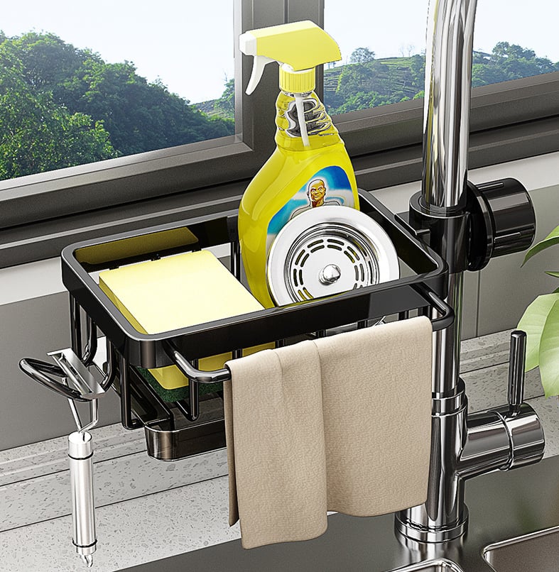 ⏳🖤Black Friday Sale: ONLY ￡9.99!!🔥👩‍🍳 Kitchen Sink Faucet Organizer