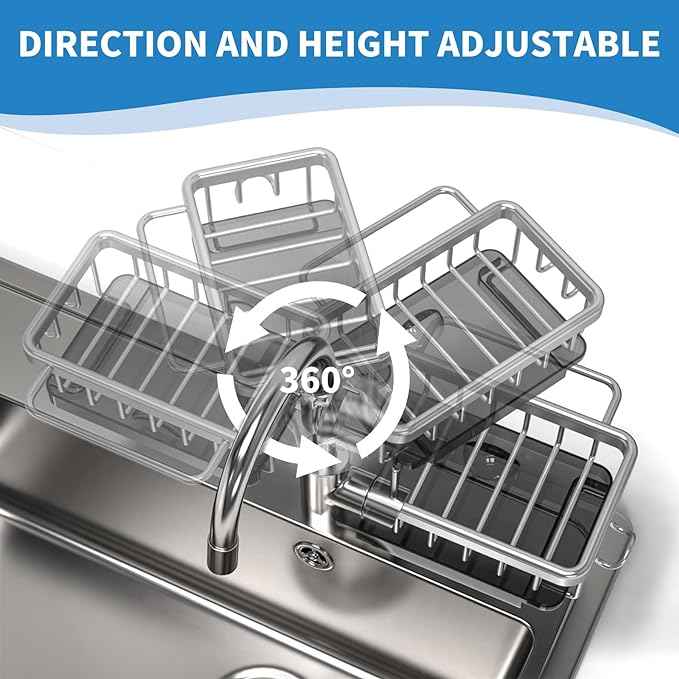 ⏳🖤Black Friday Sale: ONLY ￡9.99!!🔥👩‍🍳 Kitchen Sink Faucet Organizer