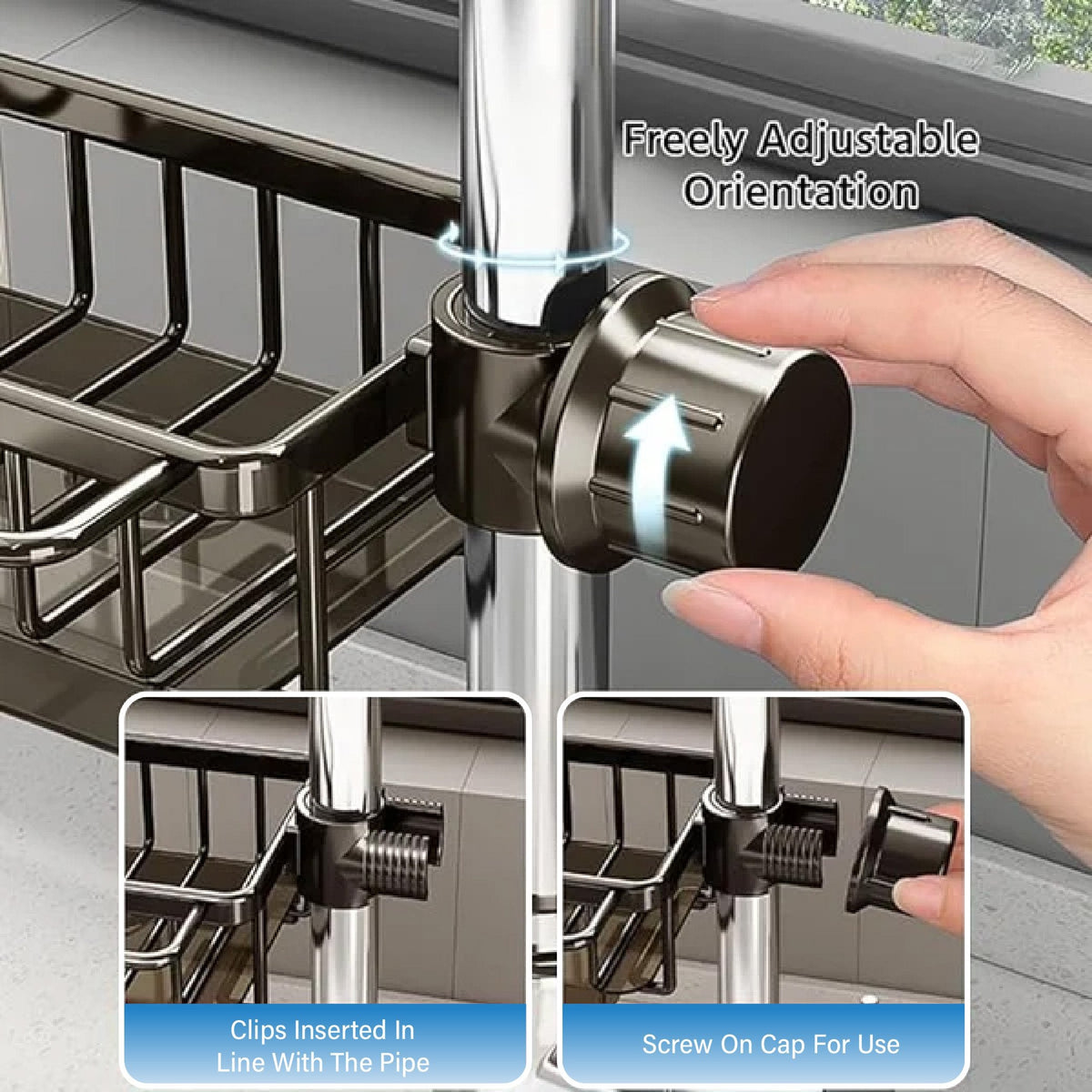 ⏳🖤Black Friday Sale: ONLY ￡9.99!!🔥👩‍🍳 Kitchen Sink Faucet Organizer