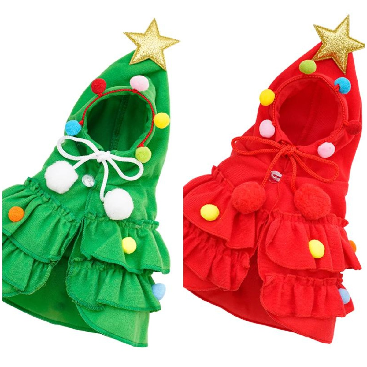 🌲Xmas Hot Sales - Just ￡7.99😍Christmas Tree Pet Cape Cloak for Cats & Dogs