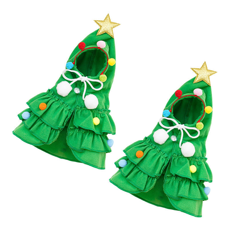 🌲Xmas Hot Sales - Just ￡7.99😍Christmas Tree Pet Cape Cloak for Cats & Dogs