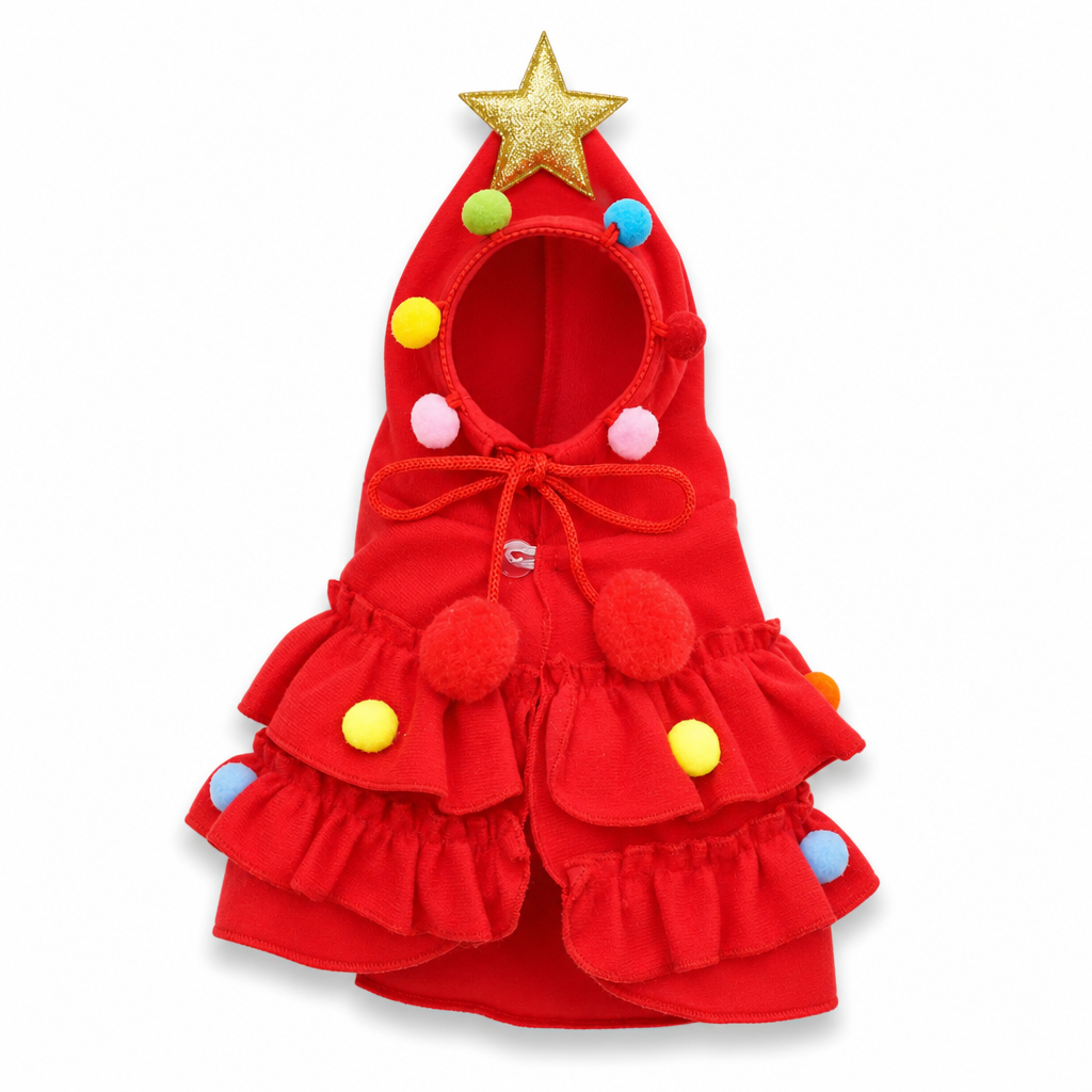 🌲Xmas Hot Sales - Just ￡7.99😍Christmas Tree Pet Cape Cloak for Cats & Dogs
