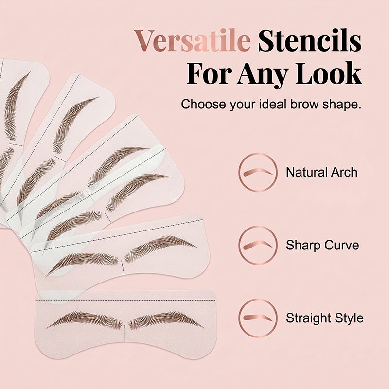 ✨ Eyebrow Stamp Kit – Symmetrical Brows, Smudge-Proof, Beginner Friendly 🖌️