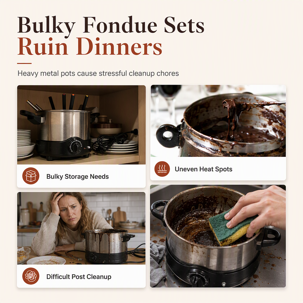 🍪Hot Sale 50% OFF☕Ceramic Chocolate and Cheese Fondue Melter Mug with Fork