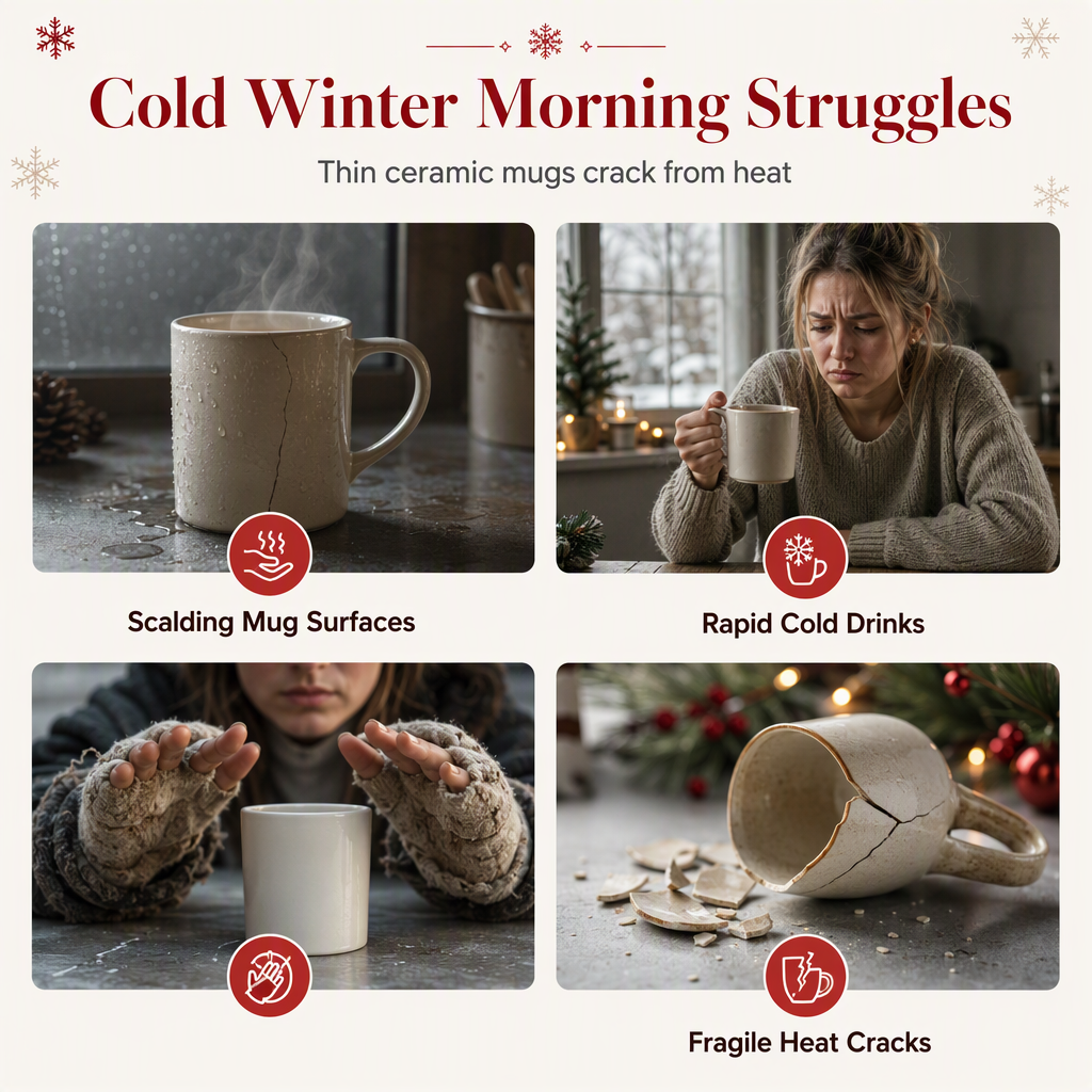 ☃️ Festive Snowman Ceramic Mug – Cozy Christmas Coffee & Hot Cocoa Cup
