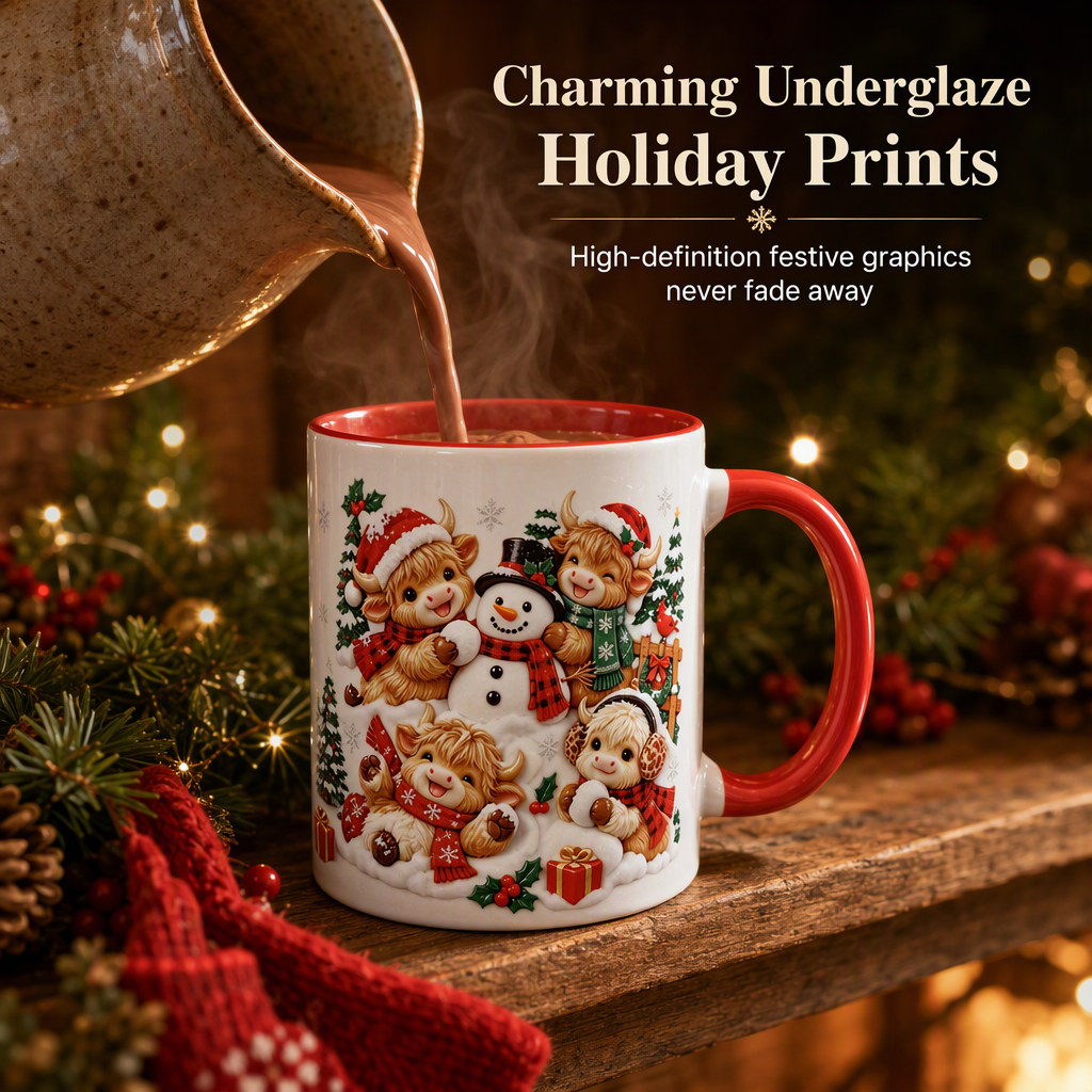 ☃️ Festive Snowman Ceramic Mug – Cozy Christmas Coffee & Hot Cocoa Cup