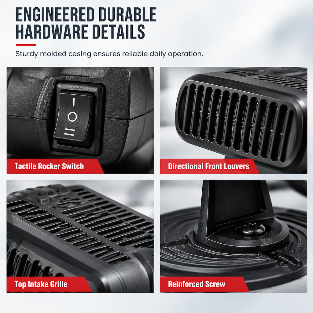 Portable 12V 24V Car and Windshield Defroster with Air Purifier for Vehicles