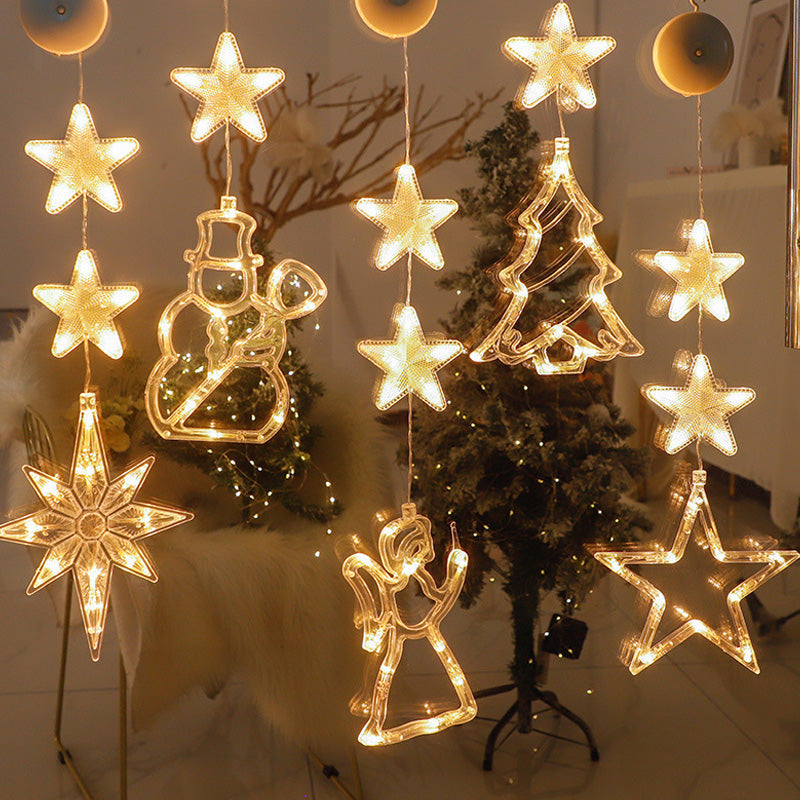 ⏳LAST DAY SALE ONLY ￡7.99!!🎄❄️ DIY Christmas Snowflake Suction Cup LED Lights ✨ | Battery Operated, Warm & Multi-Colour, Window Suction Lights, Christmas Home & Party Decor