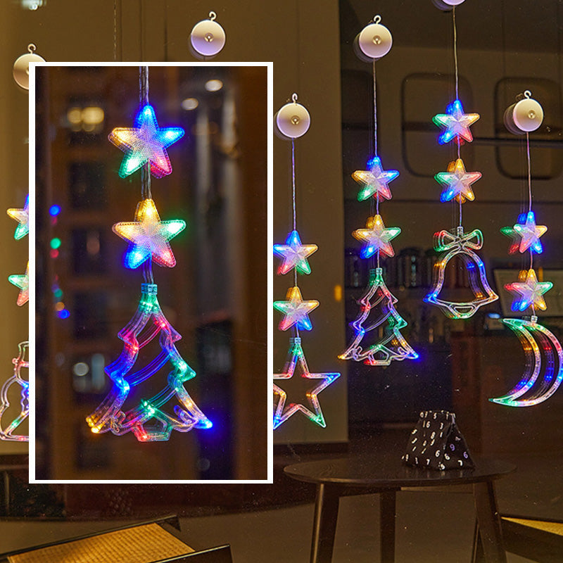 ⏳LAST DAY SALE ONLY ￡7.99!!🎄❄️ DIY Christmas Snowflake Suction Cup LED Lights ✨ | Battery Operated, Warm & Multi-Colour, Window Suction Lights, Christmas Home & Party Decor