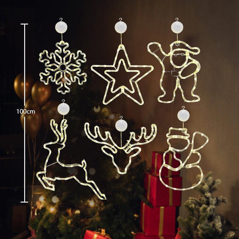 ⏳LAST DAY SALE ONLY ￡7.99!!🎄❄️ DIY Christmas Snowflake Suction Cup LED Lights ✨ | Battery Operated, Warm & Multi-Colour, Window Suction Lights, Christmas Home & Party Decor