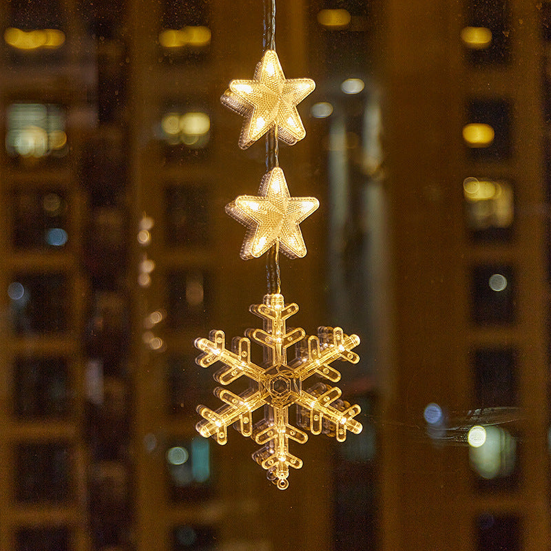 ⏳LAST DAY SALE ONLY ￡7.99!!🎄❄️ DIY Christmas Snowflake Suction Cup LED Lights ✨ | Battery Operated, Warm & Multi-Colour, Window Suction Lights, Christmas Home & Party Decor
