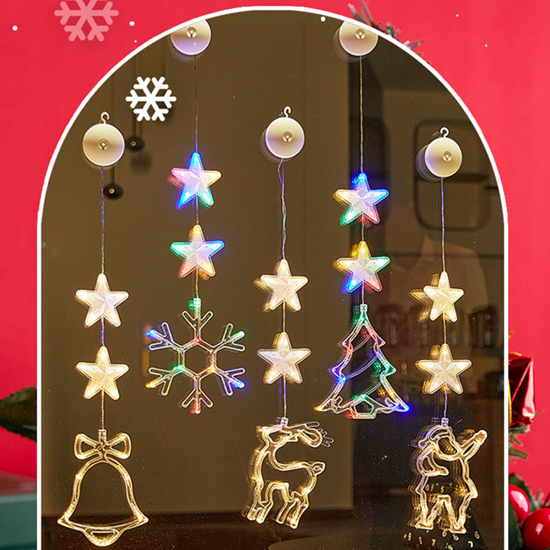 ⏳LAST DAY SALE ONLY ￡7.99!!🎄❄️ DIY Christmas Snowflake Suction Cup LED Lights ✨ | Battery Operated, Warm & Multi-Colour, Window Suction Lights, Christmas Home & Party Decor