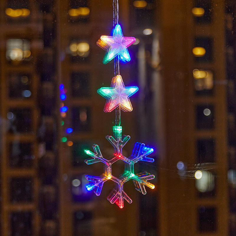 ⏳LAST DAY SALE ONLY ￡7.99!!🎄❄️ DIY Christmas Snowflake Suction Cup LED Lights ✨ | Battery Operated, Warm & Multi-Colour, Window Suction Lights, Christmas Home & Party Decor