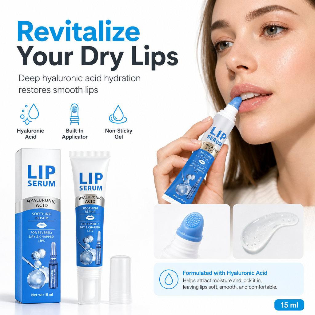 Moisturizing Lip Balm Serum for Hydrating Lip Care and Reducing Lip Lines 15ml