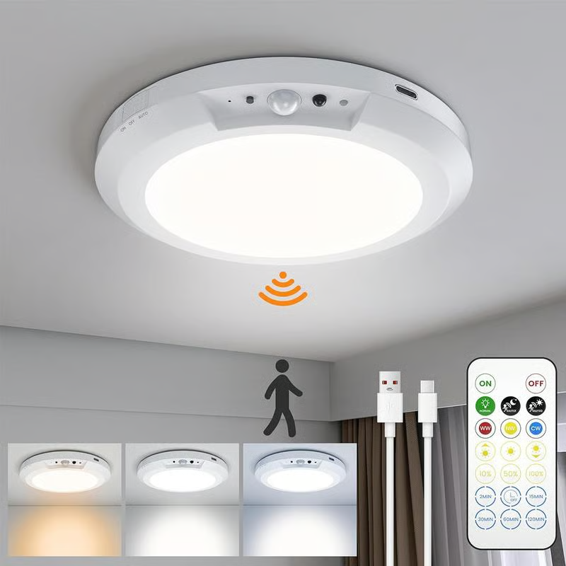 🔥Up to 50% OFF Today💡3-Mode Motion Sensor Ceiling Light – Rechargeable, Magnetic, Wireless